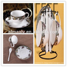 hot sale ceramic tea cup and saucer set, coffee cup and saucer set